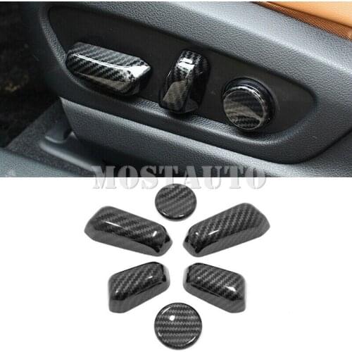 ABS Carbon Fiber Accessory Interior Car Seat Adjustment Cover Trim For Lexus UX 2019 6pcs Car Accessories Interior Car Decor