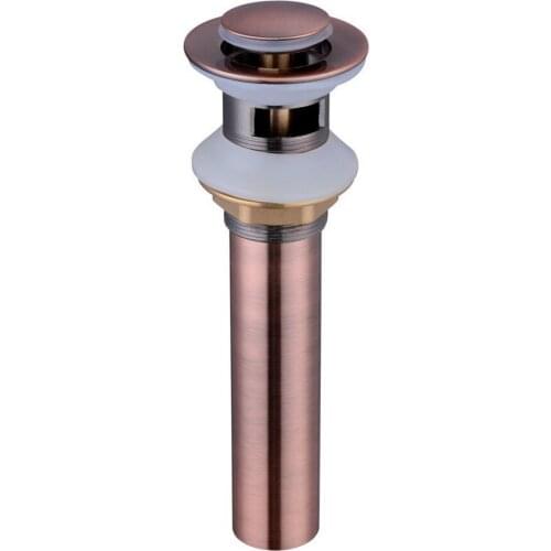 Antique Red Copper Bathroom Basin Sink Pop Up Drain Brass with Overflow Vanity Sink Faucet Waste Drainer