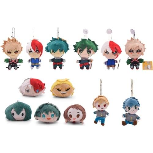 13 Styles My Hero Academia Plush 12-15cm Todoroki Shoto Midoriya Izuku Bakugou Katsuki Keychain Toy Soft Stuffed Keychain Gift