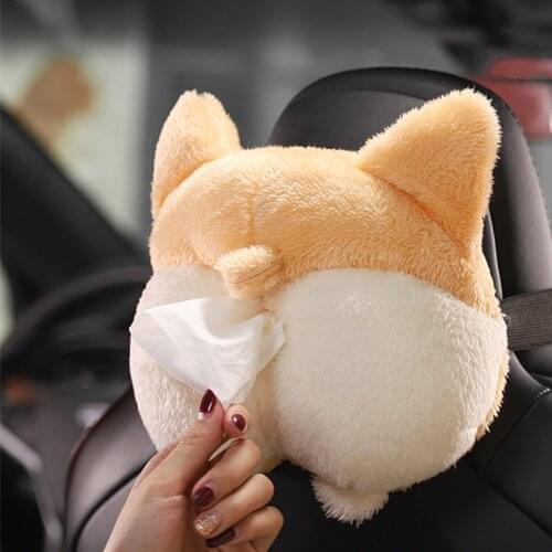 Paper Boxes Funny Adorable Polyester Fiber 25x25xcm Animals Novelty Comfortable Cute Lovely Soft Cartoon Napkin Holder