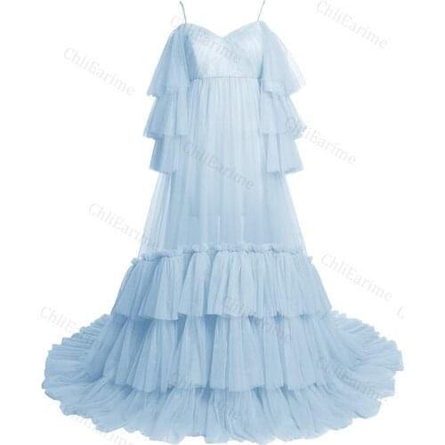 Ladies Sleeveless Strapless Back Banded Robe See-through Tailing Photography Long Dress Nightgown