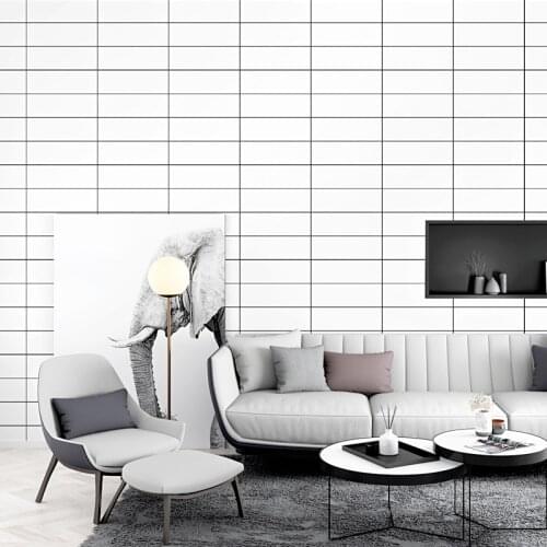 Decoration Nordic Black White Stripes Wall Papers Home Decor Minimalist Ins Geometric Wallpaper for Living Room Bedroom