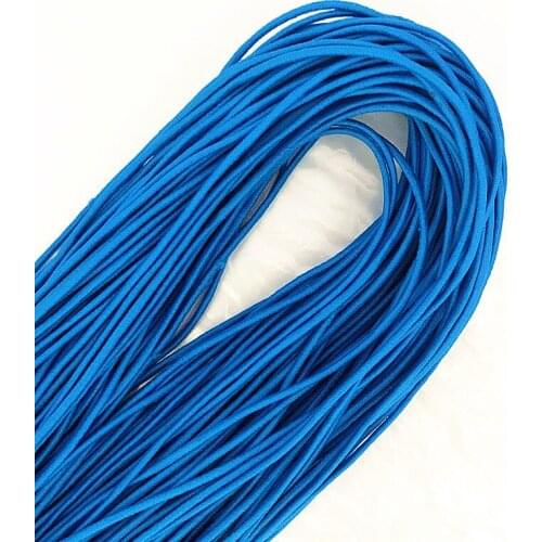 2mm Blue high elasticity round elastic bandage round elastic rope rubber band elastic line DIY sewing accessories 5-20 meters