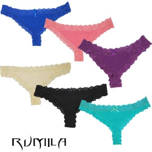 Cotton multi-color Sexy cozy comfortable Lace Briefs thongs women Underwear panties Lingerie for women 1pcs/lot 87232