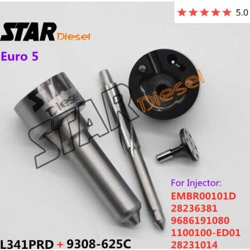 Nozzle L341PRD Valve 9308-625C Repair Kits 7135-581 For Ssangyong FIAT EMBR00101D 28236381 9686191080 96 861 910 80 Euro 5