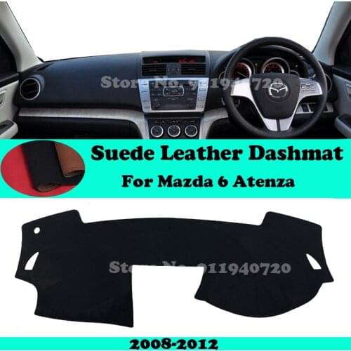 For Mazda6 Mazda 6 Atenza 2008-2012 Suede Leather Dashmat Dashboard Cover Pad Dash Mat Carpet Car-Styling Accessories LHD RHD