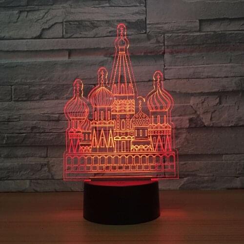 Creative Castle Usb Acrylic Bedside 3d Night Lamp Bedroom Decorative Led Small Night Light Customization Kids Lamp