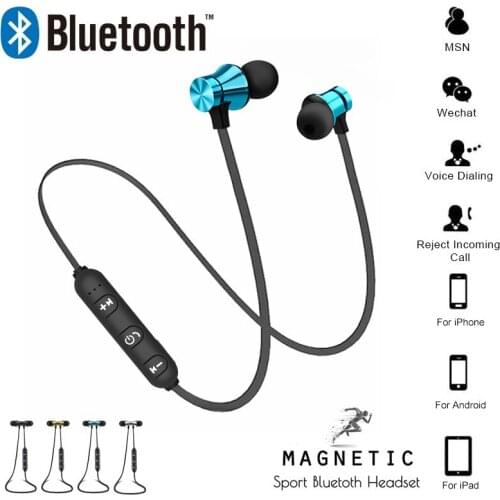 Magnetic attraction Bluetooth Earphone Headset waterproof sports 4.2 with Charging Cable Young Build-in Mic Bluetooth Headphone