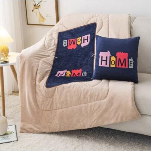 Multi-functional linen style pillow is cartoon printed office air conditioner by car cushion pillows decor home throw pillows