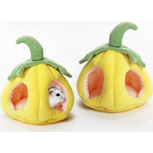 Soft Hamster Pumpkin House Hamster Cave Nest Small Animal Soft Warm Cave for Hamster Hedgehog Mouse Rat Guinea Pig