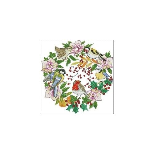 NN YIXIAO Counted Cross Stitch Kit Cross stitch RS cotton with cross stitch Haejbgqs Magazine - bird Garland