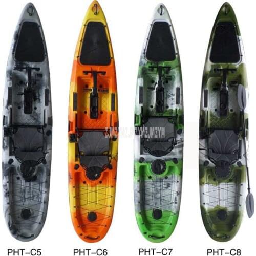 3.96m Length Single Person Professional Fishing Boat Canoe kayak Ocean Boat Hard Plastic Drifting Foot Power Pedal Boat L025