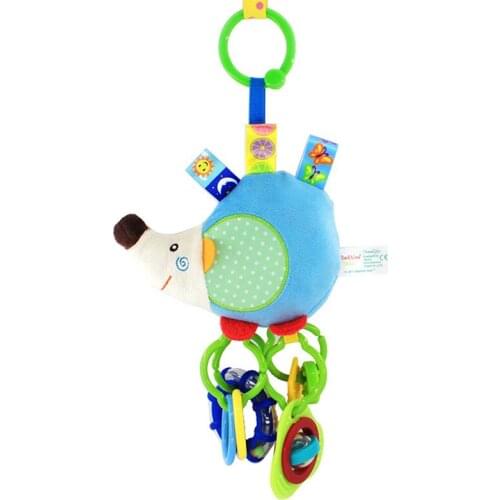 Happy Hedgehog Plush Infant Crib Stroller Hanging Multifunctional Appease Pendant stuffed animal Fall asleep Accompany Toy