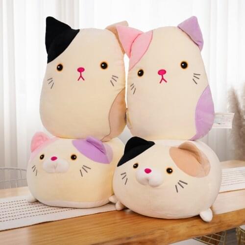 Nice 45CM Kawaii Japanese Fat Cat Dumpling Pillow Super Cute Round Cats Pillow Children Plushie Toys For Kids Gifts