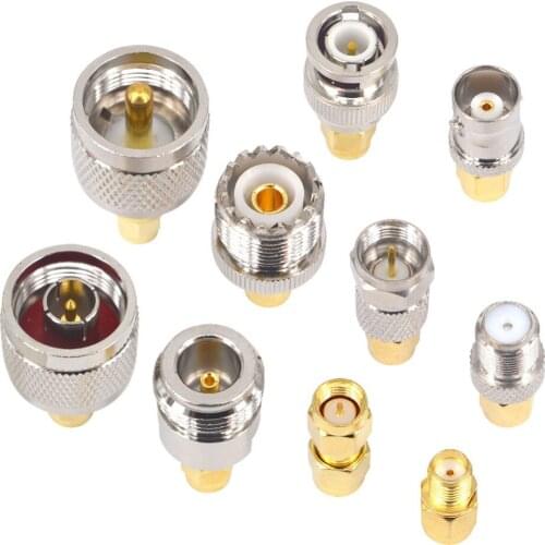 SMA Male to SMA BNC N F UHF Type Connectors Kits RF Adapter 10 Type