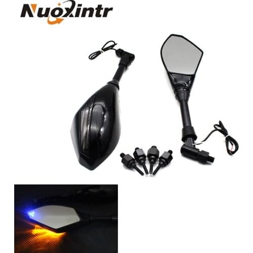 LED Motorcycle Turn lights Side Mirrors For Yamaha fz1 fz6 xj6 ybr Suzuki bandit 650 600 1200 gsf sfv Ducati monster 600 750 900