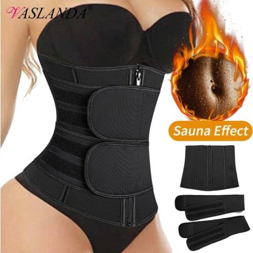 Waist Trainer Corset Cincher Body Shaper Detachable Trimmer Belt Weight Loss Tummy Control Modeling Straps Workout Sweat Girdle