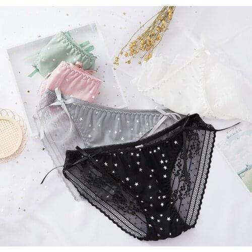 Amazing Women Underpants Soft High Quality Briefs Lingerie Sexy Thin Lace Perspective Low-Rise Waist Temptation Underwear Female