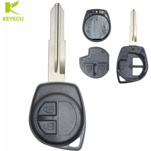 KEYECU Replacement 2 Button Remote Key Shell Case Fob With New Rubber Button Pad For Suzuki VITARA SWIFT IGNIS SX4 Liana ALTO
