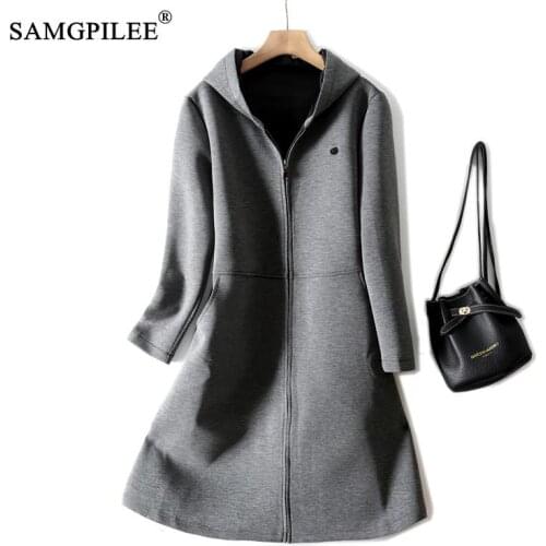 Plus Size Womens Fleece Coat 2021 Autumn Winter Zipper Drawstring Warm Plush Jacket Hooded Fashion Simple Casual Windbreaker