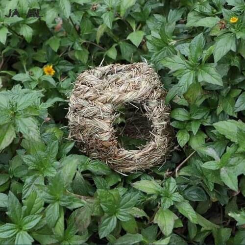 1pc Birds Nest Bird Cage Natural Grass Egg Cage Bird House Outdoor Pet Accessories
