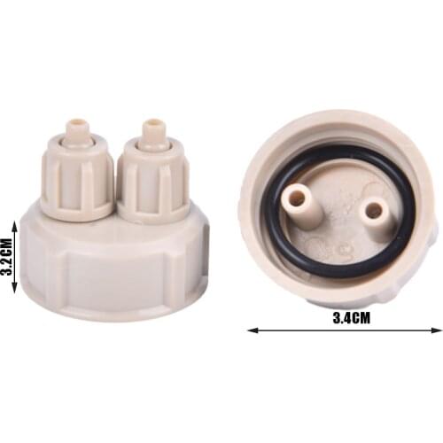 2pcs Aquarium Multifunction DIY CO2 System Kit Generator Bottle Cap Fish Tank Carbon Dioxide DIY Reactor Quick Screw Caps