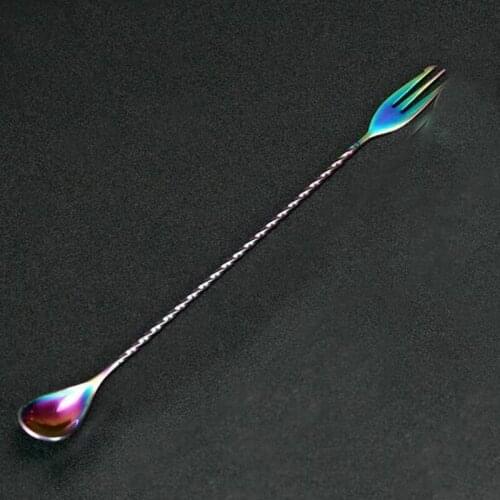 304 stainless steel bar bartender stir long handle bar spoons cocktail stirring spoon