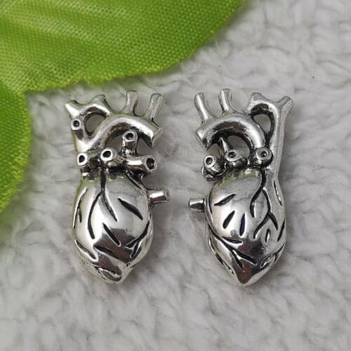 Free Ship 50 pcs Antique Silver nice charms pendant 27x12mm