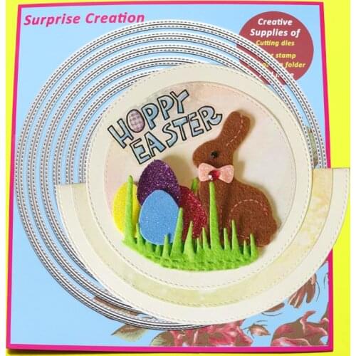 Large Cutting Dies Stitch Circle Scrapbook Cardmaking DIY Paper Craft Metal Stencil Surprise Creation