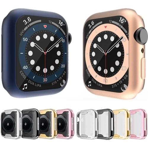 Cover For Apple Watch SE 6 5 4 case 44mm 40mm for apple iwatch 1 2 3 42mm 38mm case screen protector bumper accessories series