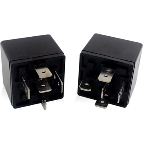 Black universal 12v 5pin electronic relay automotive relays for Battery car