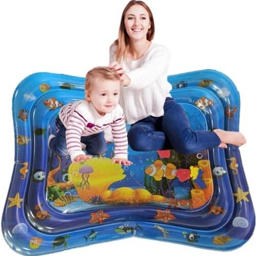 Kids Large Inflatable Tummy Time Water Mat Activity Play Center Toys for Baby Infants Sensory Stimulation Crawling Motor Skills