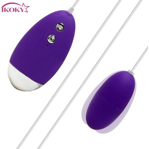 IKOKY AAA Battery Vibrators Vibrating Egg Dildo realistic Sex toys for women female 12 Frequency Adult Product Multispeed
