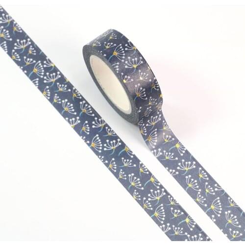 1PC 15mm*10M Happy Easters Day Foil Dandelion Decorative Washi Tape Scrapbooking Masking Tape Stationery office supplies
