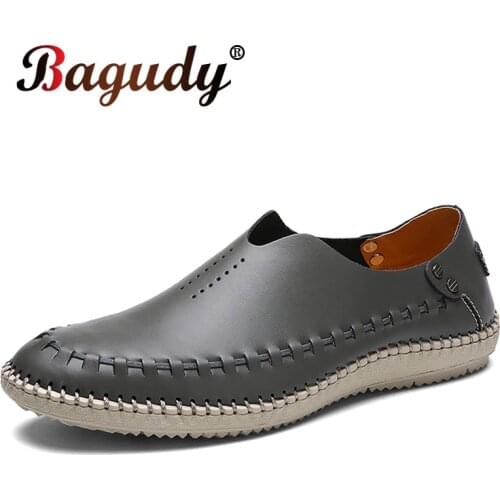 Summer Causal dress Shoes Mens Loafers Comfortable Leather Moccasins Mens Non-slip Driving Shoes Breathable Soft Flats for Man