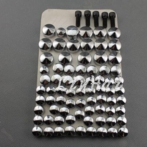 Motorcycle Chrome Bolt Caps Topper Cover For Harley FLT FLH 2007 - 2012