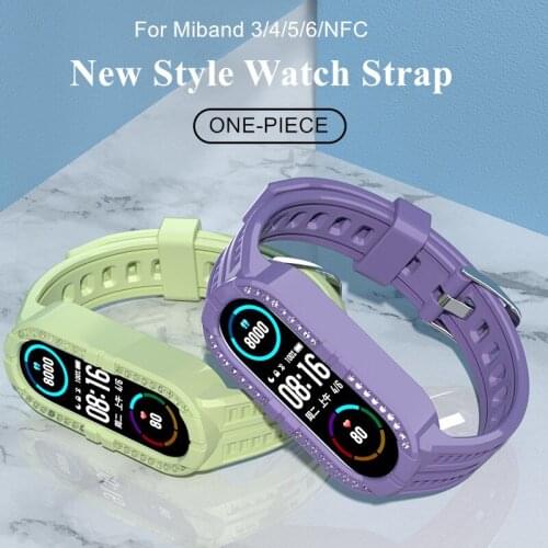 Soft Silicone Watchband Strap for Miband 3/4/5/6/NFC Transparent TPU Strap Smart Watch Bracelet Waterproof Wristwatch Strap