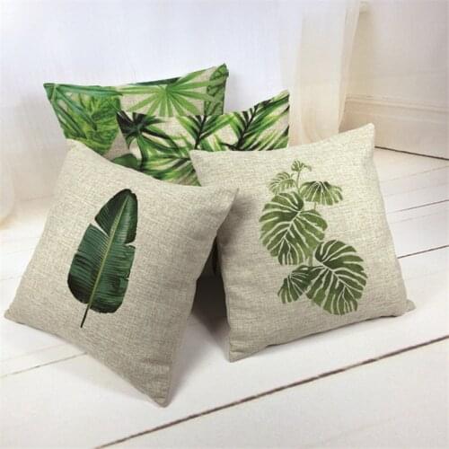 Cushion Cover Africa Tropical Rainforest Leaf Print Palm Plant Specimen Gaming Chair Living Room Garden Home Decor Throw Pillows