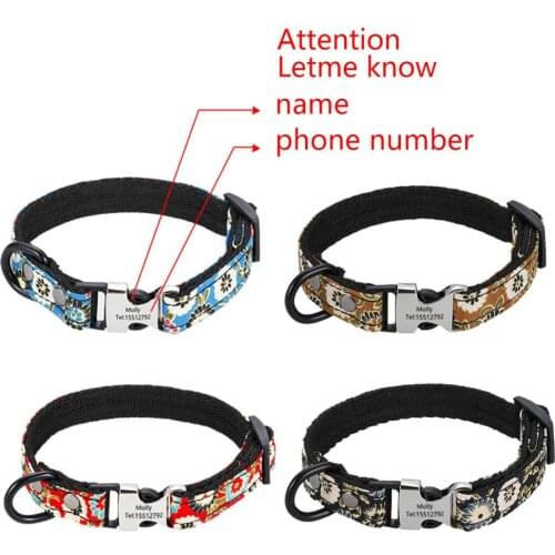 Anti-lost Dog Collars Dog Name ID Tags Gifts for Dog Lovers Pet Collar Tags for Dog Owner Engraved Pet Tag New Puppy Tag Gifts