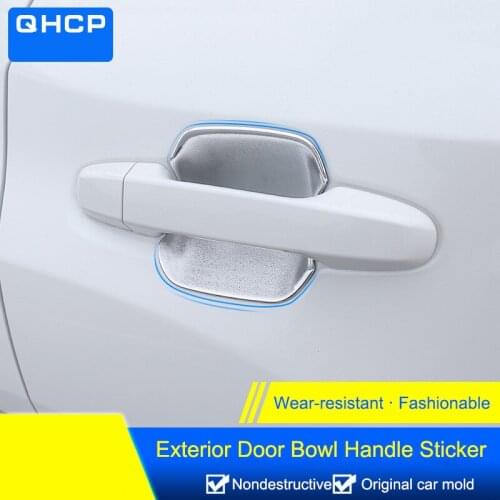 QHCP Car Door Handle Cover Outer Door Bowl Sticker Trim ABS Electroplating Exterior Accessories Special For Subaru Forester 2019