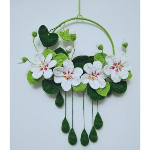 Custom Hand-knitted Handmade Wall Hanging Crochet Flower Room Decoration Best Gift For Lovers Girlfriends