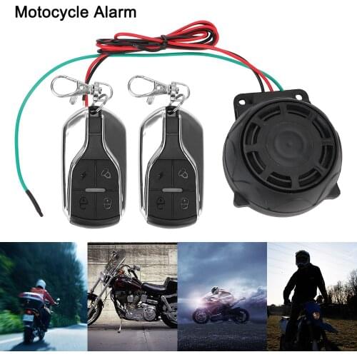 Dual Remote Control Motorcycle Alarm Security System 12V Motorcycle Theft Protection Bike Scooter Motor Alarm System