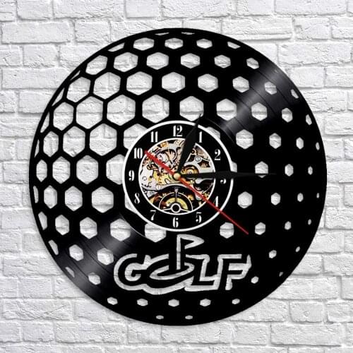 Golf Athletics Ball Games Art Vinyl Record Wall Clock Sports Home Decor Shot Green Oxygen Light Friendship Club Artwork Watch