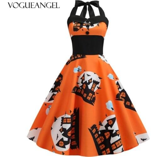 Sexy Halter Party Dress Women Summer Backless Vintage Dresses Retro Rockabilly Swing Robe femme Elegant Midi Sundress Plus Size