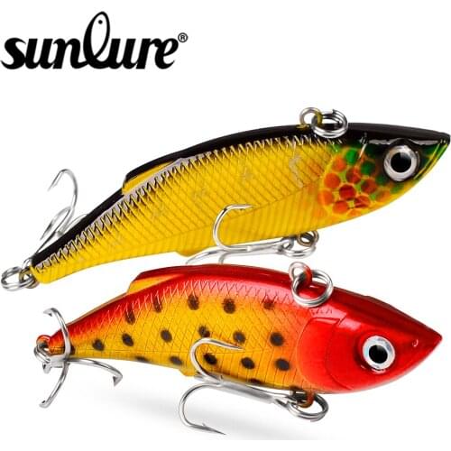 1PC Sunlure 6 colors Pencil Top Fishing Lures 8cm-3.15" VIB Fishing Tackle 12g-0.42oz Fishing Bait 6# Hook In Sample Opp Bag