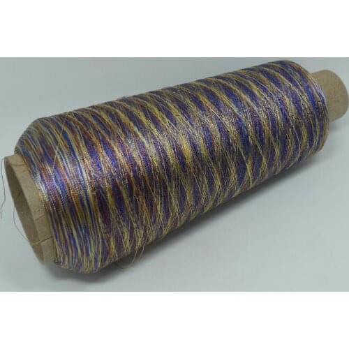 318Dtex 4800M Variegated Purple High Sheen Colors Metallic Embroidery Thread Variegated colors 125g