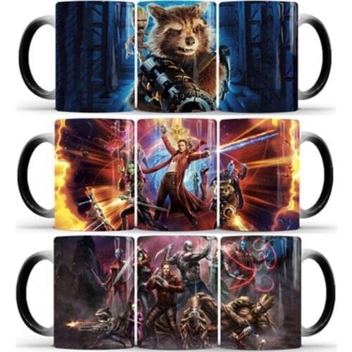 350ml Guardians of the Galaxy Coffee Mugs Creative Groot Changing Color Mug Ceramic Tea Milk Cup Best Gifts for Friends Kids