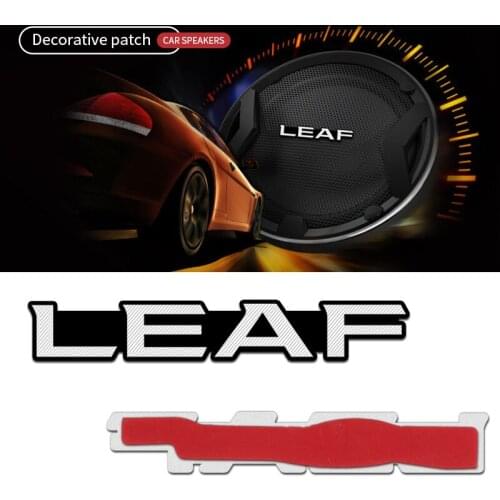 4pcs 3D aluminum speaker stereo speaker badge emblem Sticker for Nissan Leaf Qashqai j10 j11 x Trail t32 t31 Tiida Juke Note