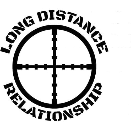 Car Decal Long Distance Relationship Decal USMC Army Navy Sniper Seal Commando Reconnaissance Car Decal Black/white, 15cm*15cm