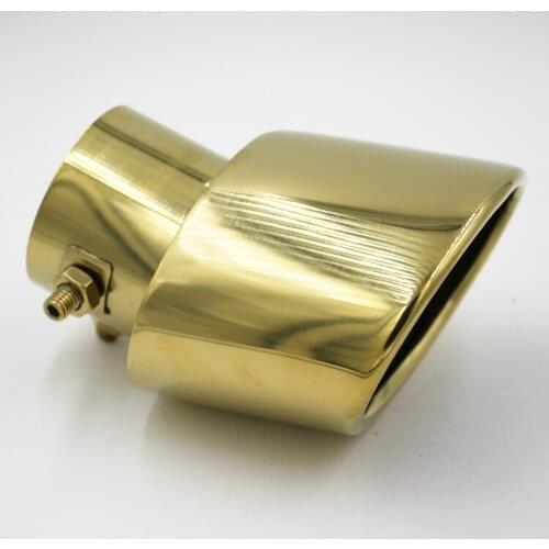 Automobile tail throat stainless steel tail throat 58 caliber tuhao gold stainless steel automobile tail throat modified muffler